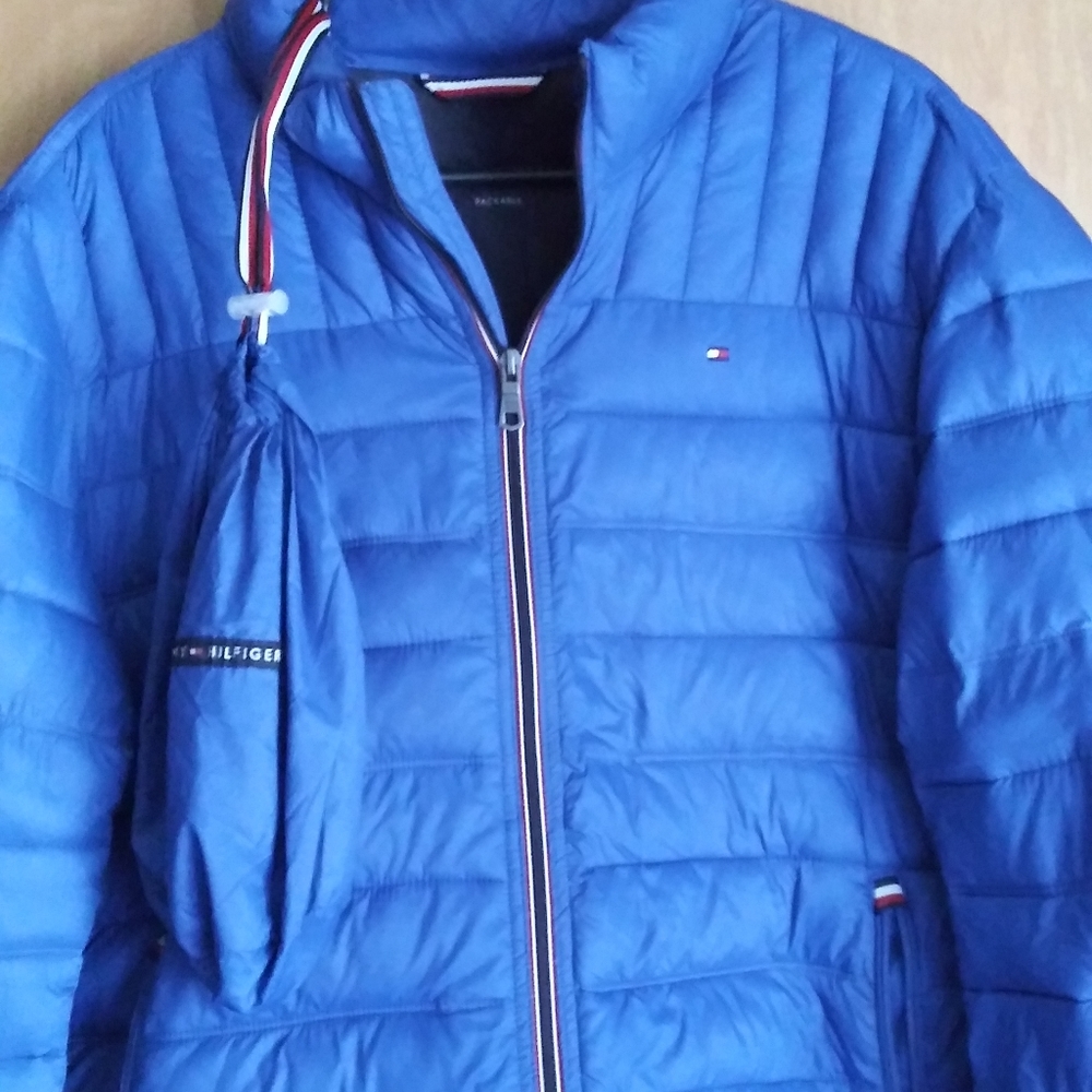 Blue Tommy Hilfiger puff coat